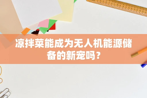 凉拌菜能成为无人机能源储备的新宠吗？