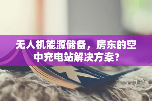 无人机能源储备，房东的空中充电站解决方案？