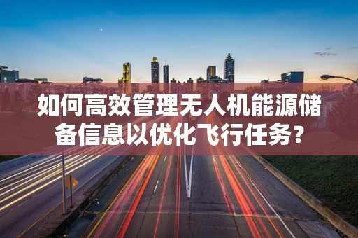 如何高效管理无人机能源储备信息以优化飞行任务？