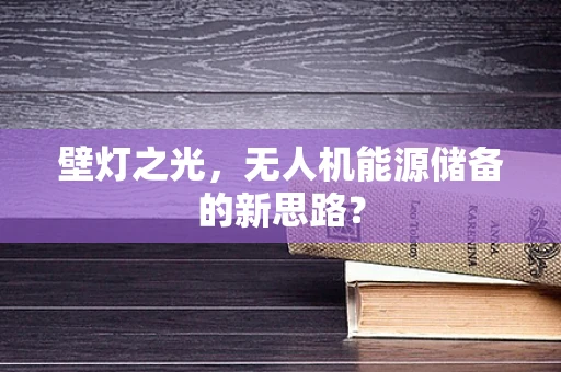壁灯之光，无人机能源储备的新思路？
