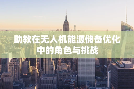 助教在无人机能源储备优化中的角色与挑战