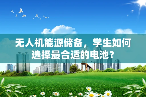 无人机能源储备，学生如何选择最合适的电池？