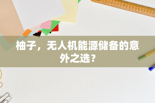 柚子，无人机能源储备的意外之选？