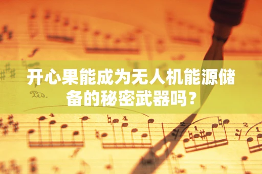 开心果能成为无人机能源储备的秘密武器吗？