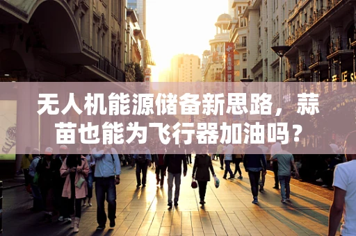 无人机能源储备新思路，蒜苗也能为飞行器加油吗？
