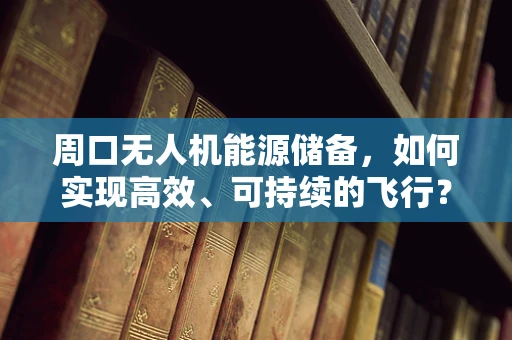 周口无人机能源储备，如何实现高效、可持续的飞行？