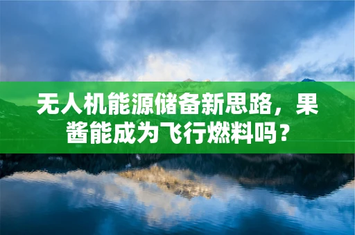 无人机能源储备新思路，果酱能成为飞行燃料吗？