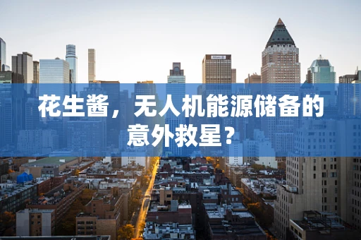 花生酱，无人机能源储备的意外救星？