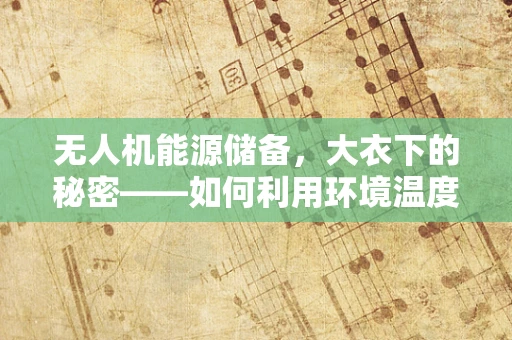 无人机能源储备，大衣下的秘密——如何利用环境温度为飞行器保温？