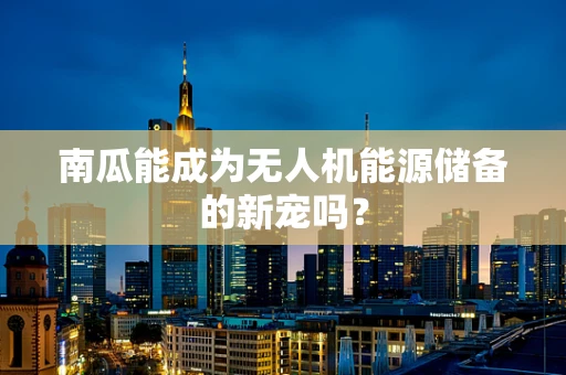 南瓜能成为无人机能源储备的新宠吗？