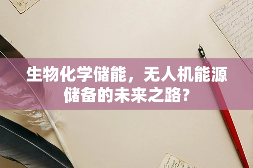 生物化学储能，无人机能源储备的未来之路？