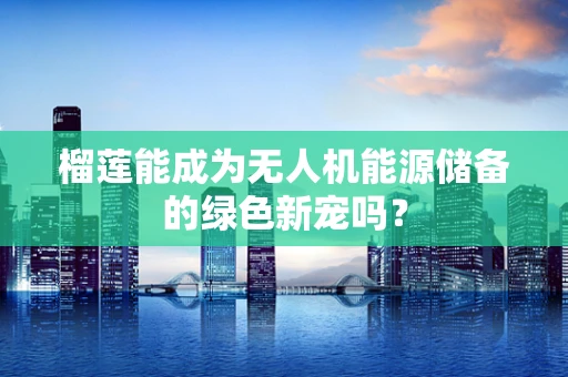 榴莲能成为无人机能源储备的绿色新宠吗？